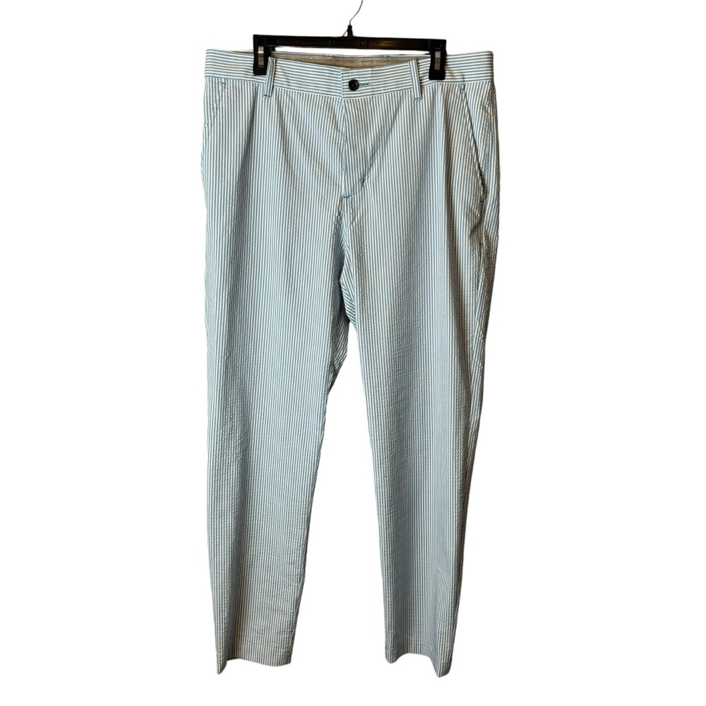 Nike Men’s Golf Pants Blue White Stripe Seersucker 36 x 34